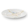 Seletti Kintsugi dinner plate in porcelain and 24 carat gold