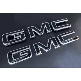 GMC NEW Front & Rear Emblem Chrome kit For 2019 - 2025 GMC Sierra 1500 2500HD 3500HD