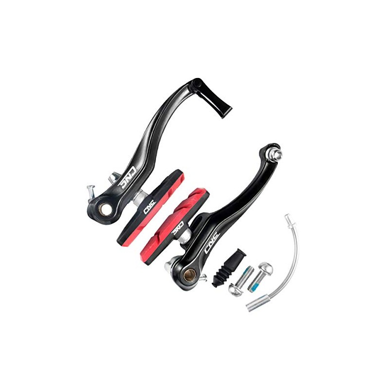 Chooee Bicycle V Brake, Aluminium V-Brake Brake Set, Black/Red