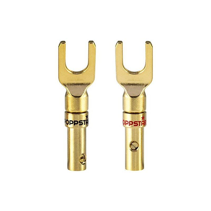 Poppstar 4x High-Quality Cable Lugs, Fork Plug for electrical connection