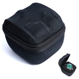 Single Hard Watch travel case, Men's wristwatch smartwatch sports watch Roll Display Organizer box with custom flexible pillow fit up to 55mm face watch
