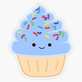 Magnet Blueberry Cupcake Magnet Bumper Sticker Car Magnet Flexible Reuseable Magnetic Vinyl 5"