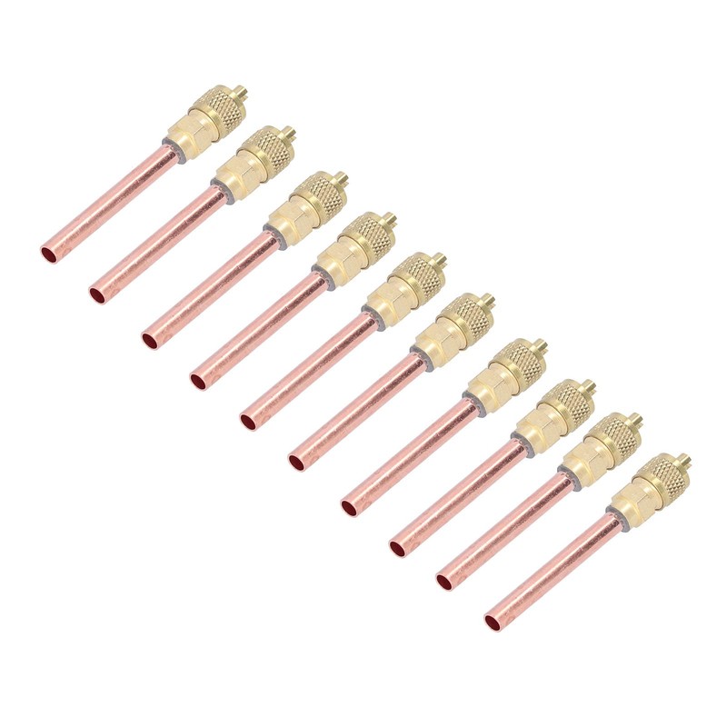 10Pcs 1/4SAE HVAC Access Valve, Service Access Valve Brass Multi
