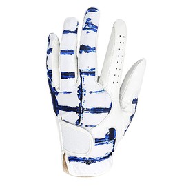 Left Hand Golf Glove for Men Right Handed Golfer Resistant Grip Flexible Non Slip Leather Full Finger Gloves Lightweight Breathable Golf Glove Durable Cool White Glove Mittens with Adjustable Tape