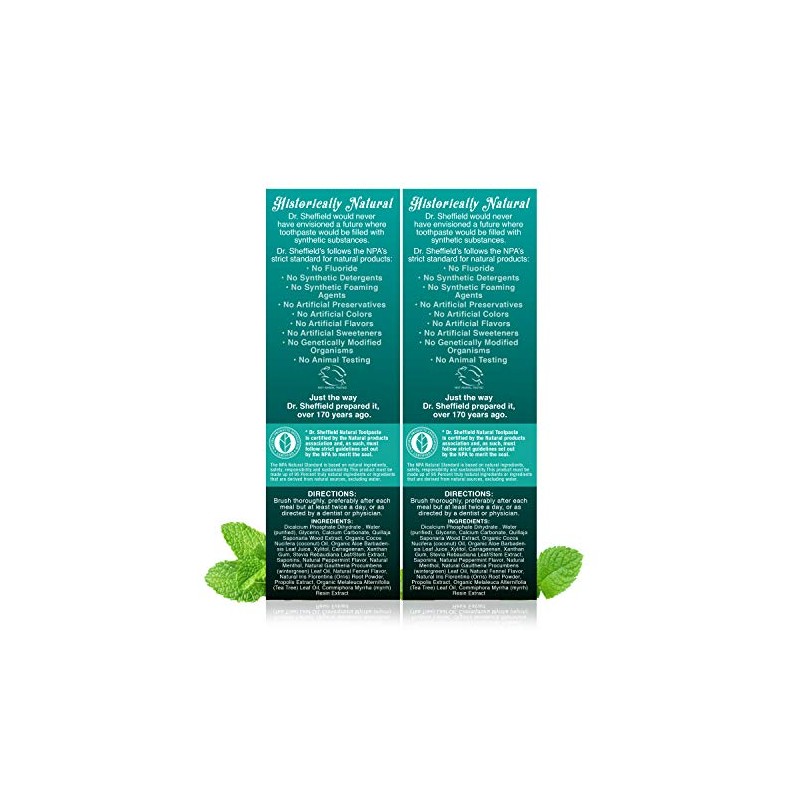 Dr. Sheffieldâ€TMs Certified Natural Toothpaste, 5 OZ (Wintergreen) - 2