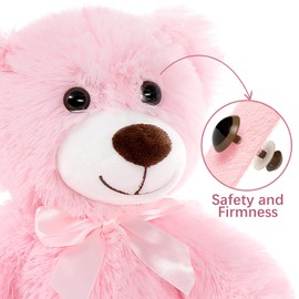 Tezituor Teddy Bear Stuffed Animal Bulk 5 Packs, 14in Small Bulk Teddy Bear Plush, Teddy Bears Centerpiece for Baby Shower, Stuffed Bears Gift for Kids, Girlfriend on Christmas, Valentines, Pink