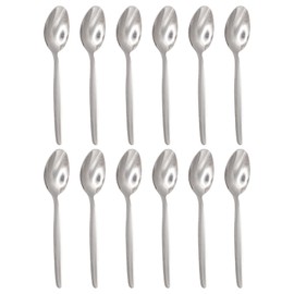 Argon Tableware Economy Stainless Steel Teaspoons - 13.5cm - Pack of 12 - Silver Tea Spoons High Polished Metal Spoons Dishwasher Safe 12-Piece Tea Coffee Sugar Spoon Cutlery Set