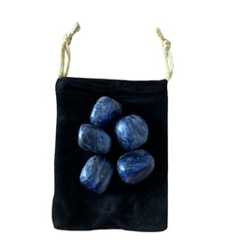 Pandiui23 5 Natural Stone Sodalite - 5 Polished Crystals Sodalite with Energy Properties, Polished Sodalite (Sodalite, 5 PCS)