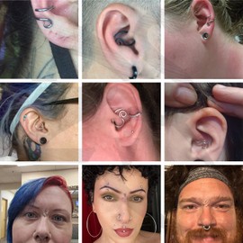 ZS 6Pcs Nose Rings Hoops 316L Stainless Steel Twist Spiral Nose Rings for Nostril Septum Cartilage Helix Daith Tragus Lip Bridge Piercings Jewelry (Mix Style,Silver)