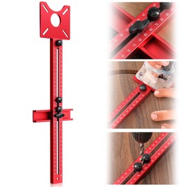 MorningRo 4 in 1 Router Milling Groove Bracket Aluminum Alloy Router Circle Cutting Jig Adjustable Circle Cutting Guide Cabinet Hardware Multifunctional Jig Suitable for Woodworking(Common)