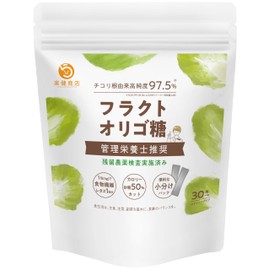 Fructooligosaccharide Powder, High Purity, Approximately 97.5%, Uses 100% Chicori, Recommended by Nutritionists, Oligosaccharide Powder, Individual Packaging (0.1 oz (4 g) x 30 Packs)