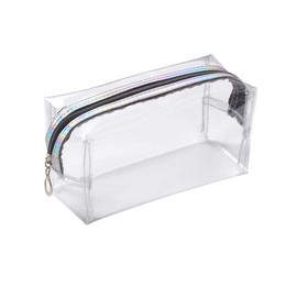 Elionless Clear Pencil Case, Large Transparent Pencil Case Zipper Pen Pencil Bag Pouch Travel Cosmetic Makeup Bag School Supplies for Teenage Girls Boys Women (White)