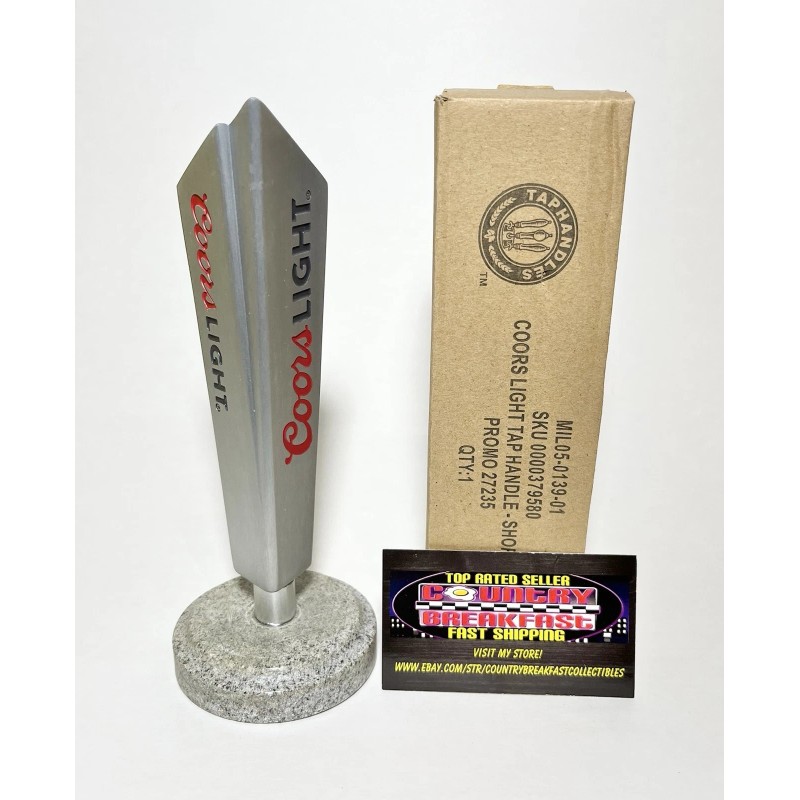 Coors Light Recycled Aluminum Logo Beer Tap Handle 7” Tall