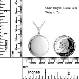 YOUFENG Round Locket Necklace thar Holds Pictures Heart Circle Shape Lockets