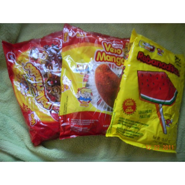 3pack Vero Revanadita(Watermelon) Mango and Rellerindo Mexican Candy