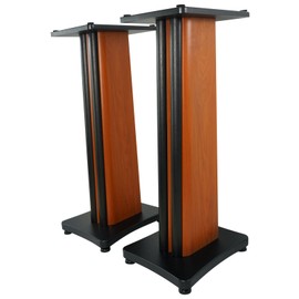 Universal (2) Rockville SS28C Classic Wood Grain 28" Speaker Stands Fits Edifier R1280Ts