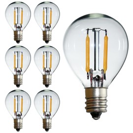 FANNIS 6 PCS S11 Small LED Bulbs, 2W Equals 20W, Warm White Light Edison Bulb, E17 Candelabra Base Light Bulb for Night Light Indicator Light String