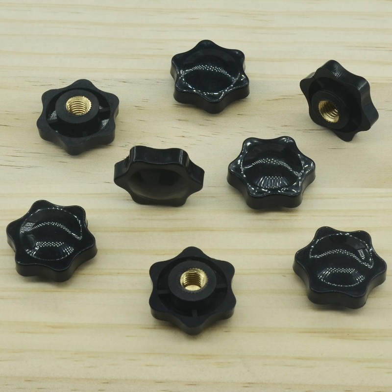 8 PCS Handle Wing Nuts,Clamping Star Knobs,Thumb Screws Nuts (M8*32mm)