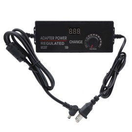 Adjustable Regulated Adapter 3‑12V 10A DC Power Regulator W/Voltage Display AC