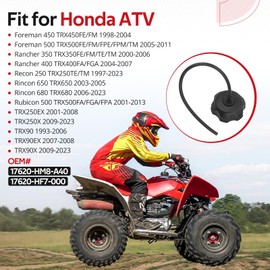 JAVIK Gas Cap Fuel Cap for Honda Rancher 350 400 Recon 250 Foreman 450 500 Rincon 650 680 Rubicon 500 TRX250EX TRX250X TRX90 TRX90EX TRX90X OEM# 17620-HM8-A40 17620-HF7-000