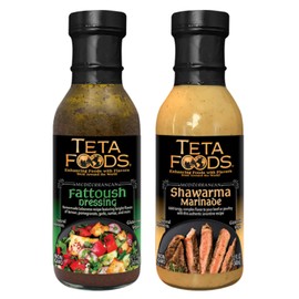 Teta Foods Assorted Selection of Middle Eastern Salad Dressings, Marinades, and condiments. (Fattoush Shawarma)