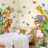 Purekay Window Stickers Reusable Glass Stickers Window Decoration Elephant Giraffe