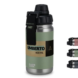 Campo Libre.® Umberto I Premium Edelstahl Trinkflasche 1l, 2l, 400ml | Thermosflasche, isolierte Wasserflasche | Auslaufsichere Isolierflasche | Kohlensäure geeignet | spülmaschinenfest