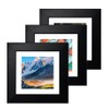 KITERI 4x4 Inch Frame, 3 Pack Black Picture Frame Set