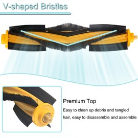 EATBALE Replacement Parts for Yeedi Vac 2 Pro/Vac Max/Vac Hybrid/Vac Station, for Ecovacs Deebot Ozmo T8 / T8 AiVi / N8 / N8 Pro / N8 Pro+ / N10 Plus Robot Vacuum Main Brush Side Brush Filter