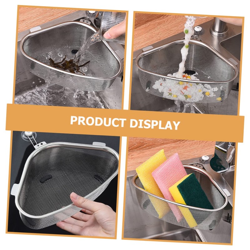 Outanaya Stainless Steel Sink Drainer Basket Kitchen Sink Drain Strainer