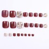 24Pcs Toe Nail Press ons, Short Press on Toenails for