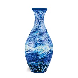 JBD 3D Puzzle Vase for Adults - 160 Pieces DIY Flower Vase Set, Waterproof Glue-Free Home Decor, Unique Wedding, Rebuildable Geometric Art (9.6x4.3, Multicolor Castle) (Ocean)