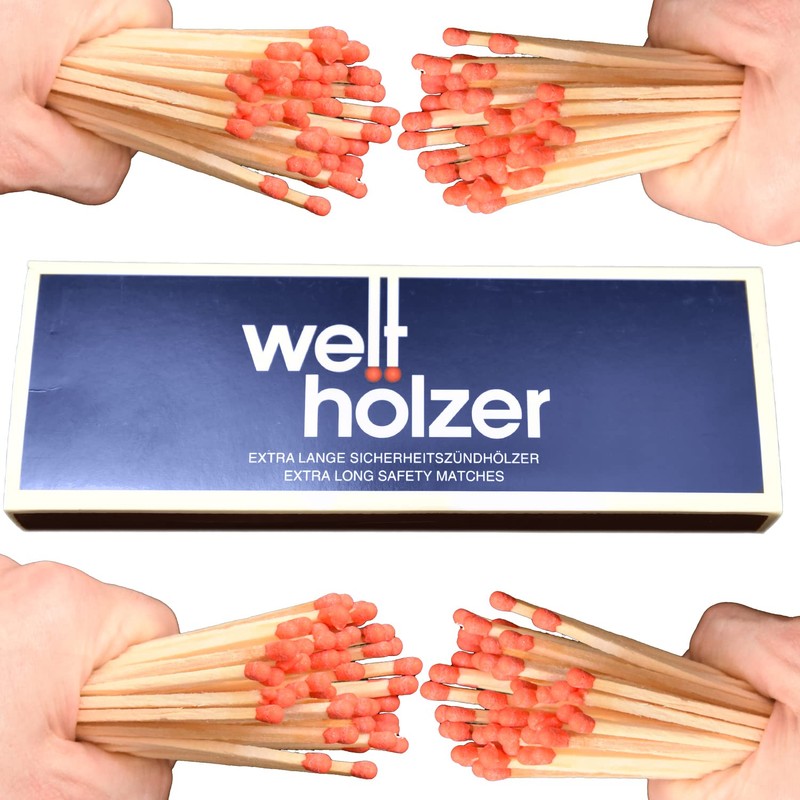 jameitop® 2 Pack XXL World Wood 20 cm Matchboxes 2