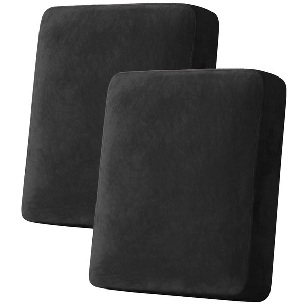 H.VERSAILTEX Velvet Stretch Couch Cushion Cover Plush Cushion Slipcover for