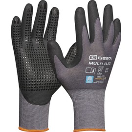 vasalat Gebol Multiflex Work Gloves with Nubs, Assembly Gloves, Size 10, Robust and Breathable, 5 Pairs
