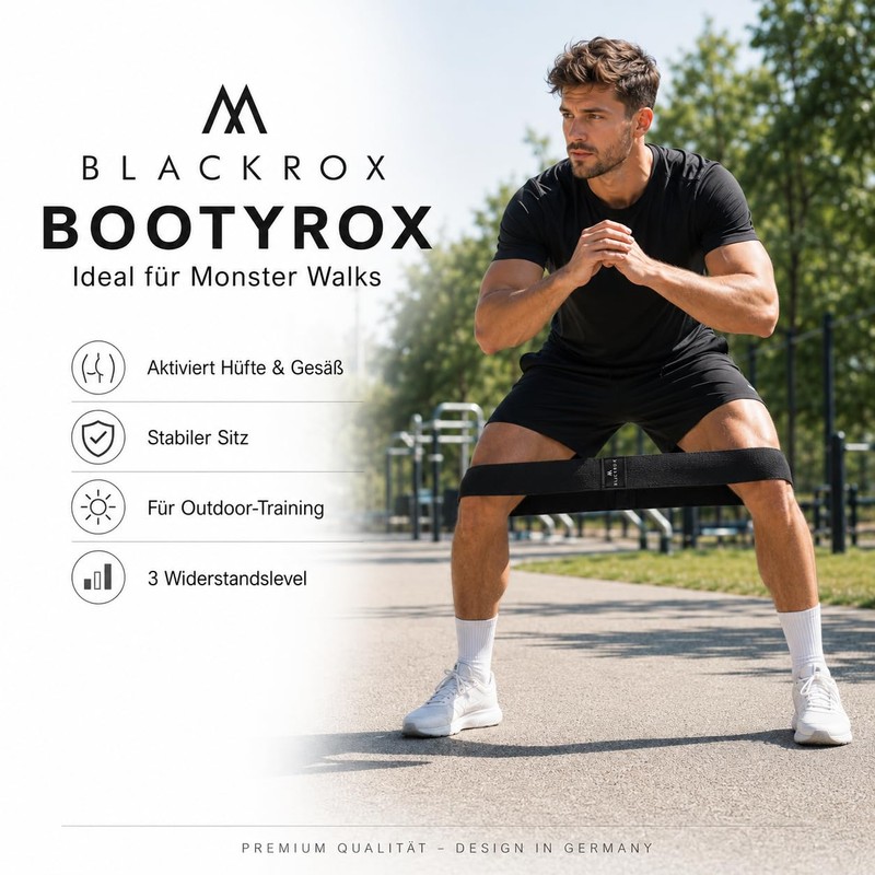 BLACKROX Bootyrox Fitness Band Comparison Winner Fabric Cotton Resistance Band