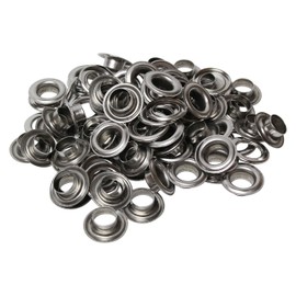 SK11 SH-12 Stainless Steel Double Sided Grommets, 50 Pairs Grommet Hole Diameter Approx. 0.5 inches (12.0 mm)
