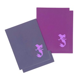 Royal Green Sticker Purple Mermaid Party Supplies 2 inch (50mm) in Pastel Purple - 80 Pack
