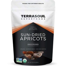 Terrasoul Superfoods Organic Apricots, 2 Lbs, Unsulphured, No-Added Sugar, Sweet and Tangy Delights for Snacking, Baking, and Vibrant Trail Mixes