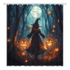 JEJOMEAG Halloween Witch Shower Curtain Spooky Bath Curtains Decoration