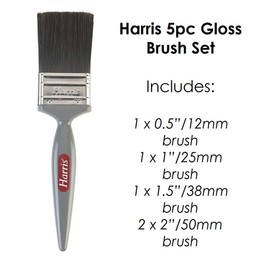 Harris Paint Brush Set 5 Piece Gloss Decorating Brushes