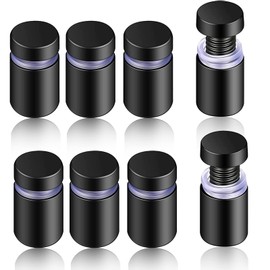 Eagles Sign Standoff Screws,8PCS (3/4 x 1 inch,Black) Stainless Steel Standoff Screws, Advertising Nails Acrylic Standoff Screws Acrylic Wall Mount Hardware Kit for Glass Acrylic Signs Boards