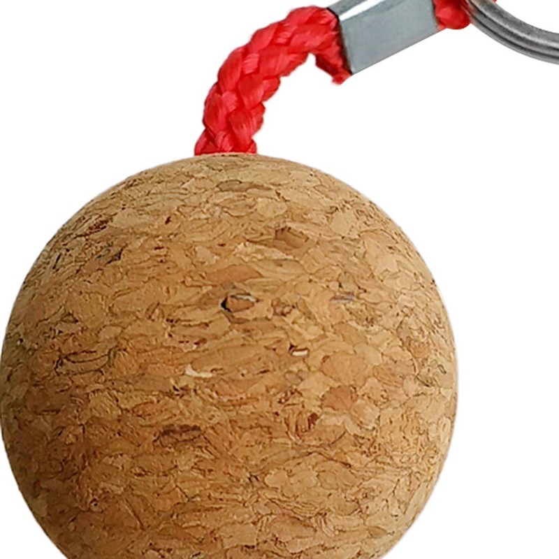 Seafard Floating Cork Keyring 35mm Wooden Ball - Buoyant Key