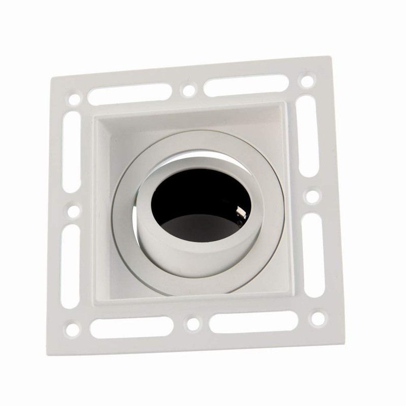 Horizon Matt White Square Trimless Plaster in GU10 LED Anti