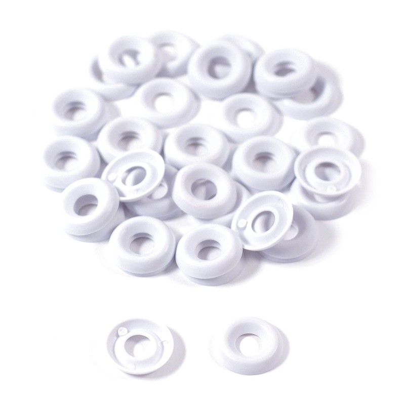 Colored Nylon Finishing Washers - (Blizzard White) - (50 Pack)