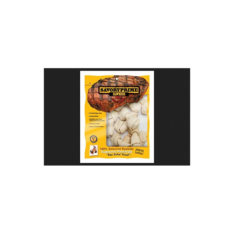 Savory Prime Rawhide Bones (10 Pack), 3"