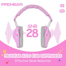 PROHEAR 032 Kids Ear Defenders, Safety Earmuff For Children with Autism Sensory Issues, SNR 28 dB Noise Reduction Hearing Protection,Adjustable And Portable, Ideal for Firework, Concert, Study