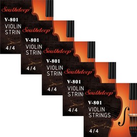 5 Packs Stainless Steel Al-Mg Ni-Fe Winding E-A-D-G 4/4 3/4 String Set Violin Strings
