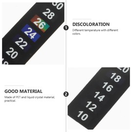 SUPVOX 15pcs Special Indoor Temperature Thermometer Strip Liquid Crystal Discoloration Temperature Measurng Strip