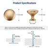 JOY DECOR 25 Pack Champagne Bronze Cabinet Knobs 1-1/6 Inch